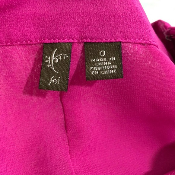 Anthropology Fei Pink Button Tulip Skirt Size 0 - Picture 2 of 8